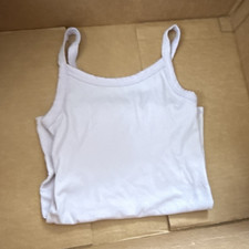 No Boundaries Women’s Camisole Tank Top XS White Ribbed Knit Scoop Neck Solid Tunic price