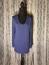 HUE Navy Long-Sleeve V-Neck Tunic Top Tunic price