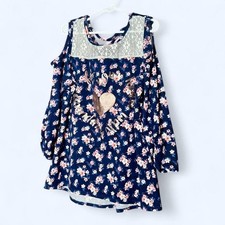 Lily Bleu Floral Cold Shoulder Babydoll Top Tunic price