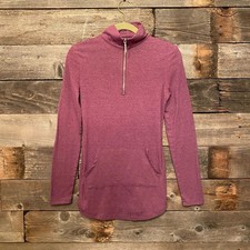PattyBoutik plum long sleeve half zip top Small Tunic price