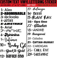 Custom Text Vinyl Lettering Sticker Decal Personalized - ANY TEXT - ANY NAME [A1 Wall Sticker price