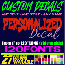 Custom Decal Sticker Vinyl Lettering Personalized Text,Window Wall Car Truck (14 Wall Sticker price