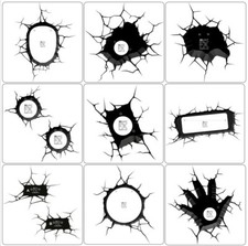 3D Deco Light FX Avengers Replacement Crack Wall sticker Led Wall Light Sticker Wall Sticker price