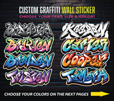 Custom Personalized Vinyl Graffiti Name Decal Sticker | Car Window Tumbler Wall Wall Sticker price