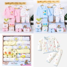 US 18 Pcs 0-6 Months Newborn Baby Boys Girls Outfit Essentials Layette Gift Set Baby Clothing Set price