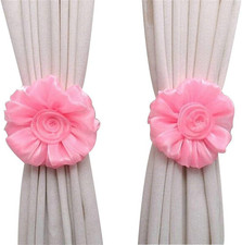 1 Pair Flower Curtain Tiebacks Christmas Decor for Baby Nursery Room Girl’s Bedr Baby Room Curtain price
