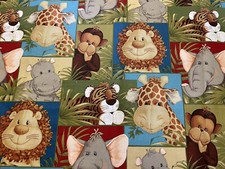 Jungle Baby Animals, Valance  43"W X 15"L Window Curtain Topper Baby Room Curtain price