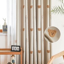 Cartoon Bears Kids Blackout Curtains for Babys Bedoom Living Room Grommet Top... Baby Room Curtain price