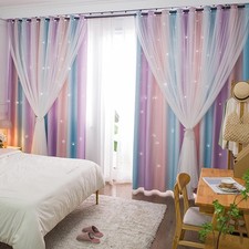 Yancorp Curtains for Girls Bedroom Kids Room Curtain Colorful Window Nursery ... Baby Room Curtain price