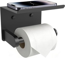 Matte Black Toilet Paper Roll Holder with Shelf SetSail Wall Mount Toilet Paper Holder price