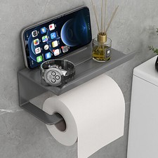 Toilet Paper Holder with Mobile Phone Storage Shelf Holders Wall Mounted Rack Toilet Paper Holder price