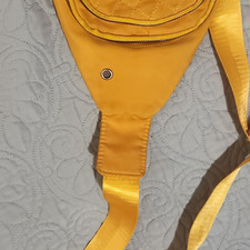 Yellow Small Sling Bag Crossbody Waist Pack, Zip Closure, Adjustable Strap Men''s Handbag price
