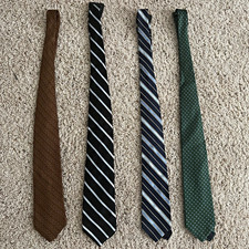 Brooks Brothers Men's Lot of 4 Silk Ties Multicolor Striped Handmade Pointed Tie Set price