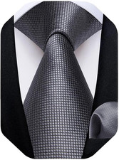 Mens Solid Color Tie and Pocket Square Set Woven Silk Plain Necktie & Handkerchi Tie Set price