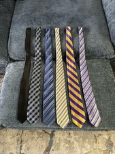 Kirkland Geoffrey Beene TieMart Alfani Men's Tie Lot 6 Striped Plaid Tie Set price