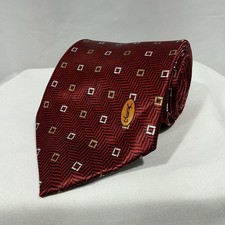 Yves Saint Laurent Elaborate Works Sets Tie Red/Black Chevron 1999 Tie Set price