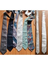 Set of eight vintage tailoring ties for men, silk, made in Italy Tie Set price
