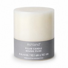 Ashland Pillar Candle 4x4 White Unscented Decorative Home Candle Decorative Candle price