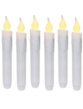 6 PCS Flickering Taper Candles LED Drip Flameless Candles, Battery Oper Decorative Candle price