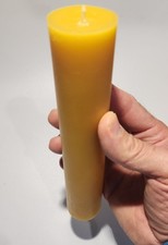 100% Beeswax pillar church Altar candle 1.25" or 1.5" diameter USA made 8"H 12"H Decorative Candle price