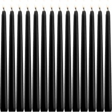 14 Unscented Black Taper Candle,10 inch Tall and 3/4 inch Thick,7.5 hrs Clean Decorative Candle price