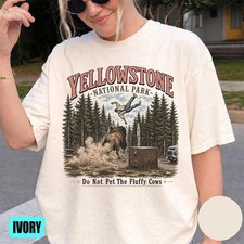 Yellowstone Do Not Pet The Fluffy Cows Comfort Colors Shirt, Funny Bison Meme Te Women's Shirt price