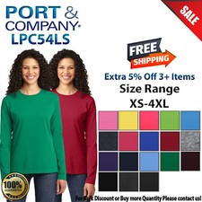 Port & Company LPC54LS Womens Long Sleeve Cotton Crew Neck Stylish T-Shirt Women's Shirt price