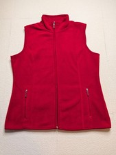 Karen Scott Sport Red Fleece Vest Size Medium Women's Vest price