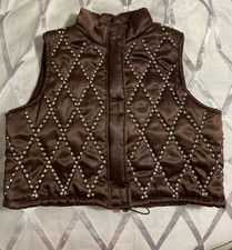 Women's Brown Sparkly Vest Women's Vest price
