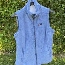 Patagonia Los Gatos Women’s XL Light Blue Full Zip Vest w/ Pockets Sleeveless Women's Vest price