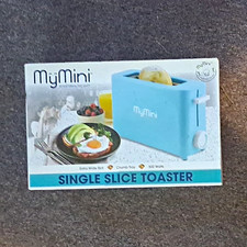 mymini Single Slice Toaster, Matte Blue, 600W, 6 Settings, Cancel, Crumb Toasters price