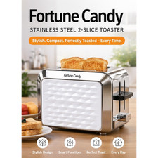Retro Compact Kitchen Toaster w/ Reheat, Defrost & Cancel fn - 2 Slice Toaster Toasters price