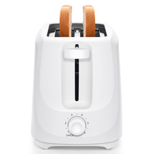 2-Slice Toaster with 6 Shade Settings and Removable Crumb Tray, Arctic White Toasters price