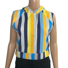 Material Girl Juniors Multicolor Cropped Hoodie Top Size L Girls' Blouse price