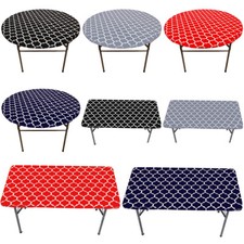 Vinyl Fitted Tablecloth Elastic Edge Flannel Backing Waterproof PVC Table Cover Tablecloth price
