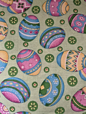 Handmade Small Cotton Green Easter Tablecloth 34"x42" Tablecloth price
