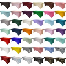 YCC Linens - Stretch Spandex Table Covers, Fitted Rectangular Tablecloths Tablecloth price