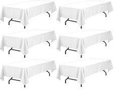 Rectangle Tablecloth - 60 x 102 Inch - Table Cloth 6 Foot Table 6-Pack Tablecloth price