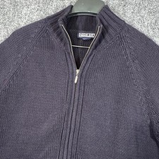 Lands End Kids Boys Navy Blue Zip Up Knit Sweater Jacket Size M 10 12 Cardigan Boys' Sweater & Cardigan & Knitwear price