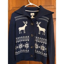 Bass Boys Fair Isle Nordic Cardigan Sweater Size S Navy Shawl Collar Knitwear Boys' Sweater & Cardigan & Knitwear price