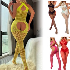 Women Lingerie Fishnet Body Stocking Dress Underwear Babydoll Sleepwear Bodysuit Body Stocking price