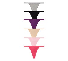 6 Pack Women Cotton Sexy Thong underwear G String T-Back Panties Lot Size XS-3X Thong, String price