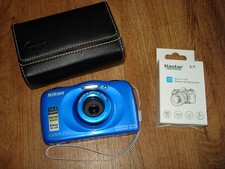 Nikon Coolpix W100 Waterproof Digital Camera 13.2MP Blue W/ Accessories Digital Camera Accessories price