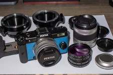 Pentax Q 12.4MP Mirrorless Digital Camera Kit w/ 2 Lenses + Accessories Digital Camera Accessories price