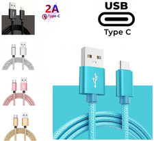 Braided USB to Type-C Fast Charging Data SYNC Charger Cable Cord 3/6/10FT Lot USB Cable price