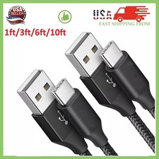 1/3 Pack 1/3/6/10Ft USB to Type-C Cable Fast Charger Charging Data Sync Cord LOT USB Cable price