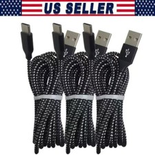 Braided USB C Type-C Fast Charging Data SYNC Charger Cable Cord 3/6/10FT Lot USB Cable price