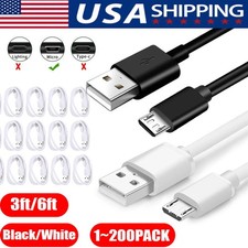 3/6ft Micro USB Fast Charging Cable Cord For Samsung Android Phone Charger LOT USB Cable price
