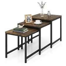 3PCS Nesting Table, Side Tables w/Metal Frame, Space-Saving Stacking End Table Nesting Tables price