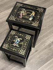 VINTAGE CHINESE NESTING TABLES MOTHER OF PEARL ( 2 tables ) Nesting Tables price